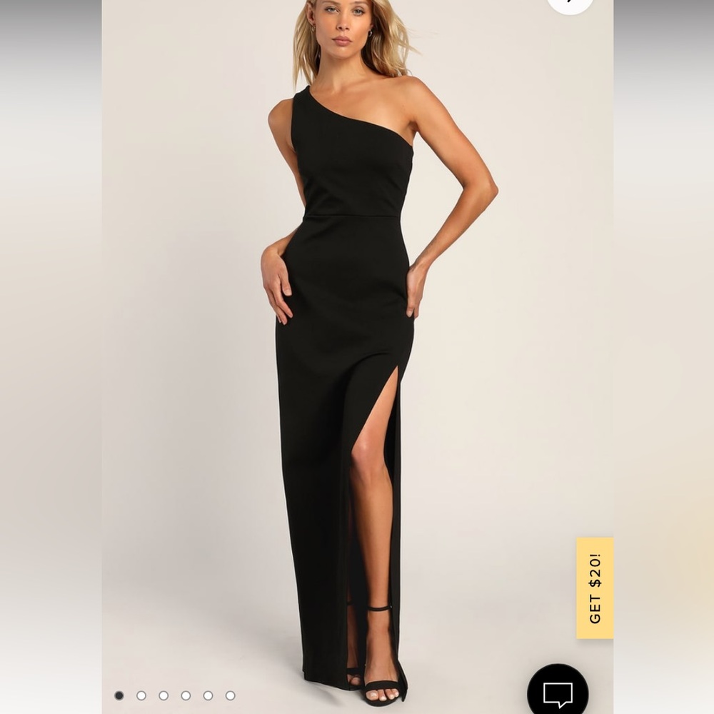 Lulu’s-Black one shoulder dress